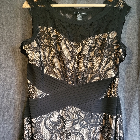 Candalite women's maxi dress black lace 2X NWOT - Picture 2 of 9